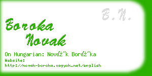 boroka novak business card